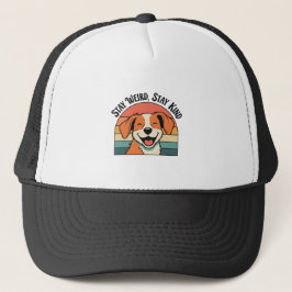 Boné Retro Dog Positive Vibes Trucker Hat