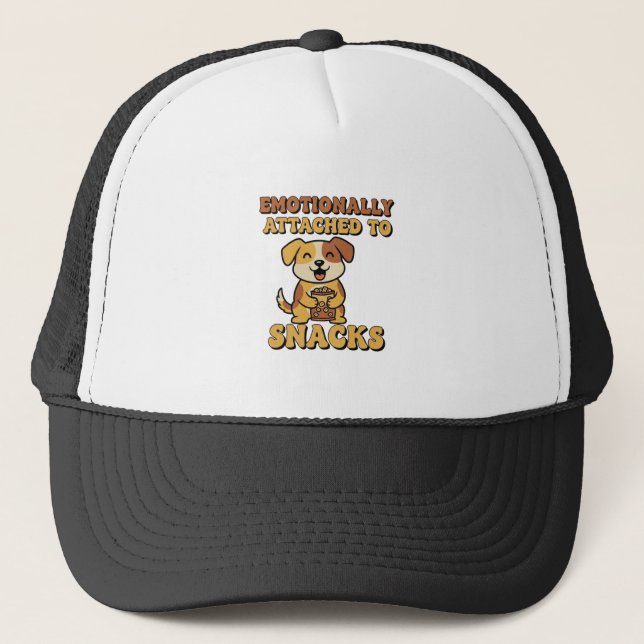 Boné Retro Dog Snack Lover Trucker Hat (Frente)