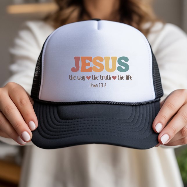 Boné Retro Jesus Trucker Hat (Criador carregado)