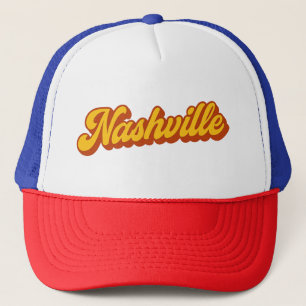 Boné Retro Nashville Script Design - Vintage Sunset