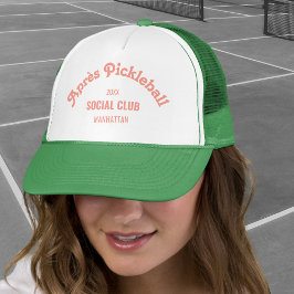 Boné Retro Pink Après Pickle Ball Social Club Green