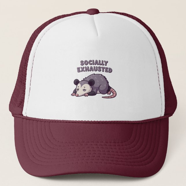 Boné Retro Possum Introvert Energy Trucker Hat (Frente)