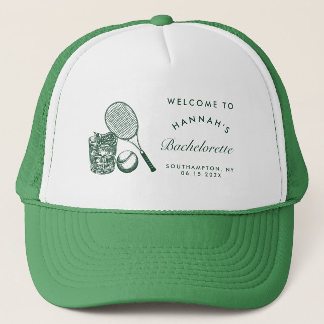 Boné Retro Verde Último Balanço Antes do Ringue Ténis B (Frente)