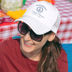 Boné Reunião da Família Elm de Âncora Azul Marinho Náut