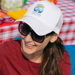 Boné Reunião da Família Summer Beach Palm Trees