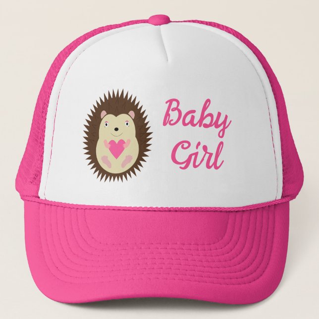Boné Revelação de Gênero de Bebê Meninaouriço Pretty Pi (Frente)