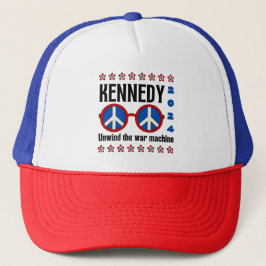 Boné RFK Jr Kennedy '24 "Unwind the war machine" Retro