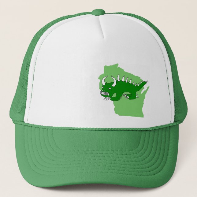 Boné Rhinelander retro Hodag e chapéu de Wisconsin (Frente)
