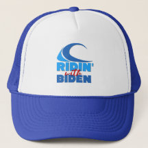 RIDIN' COM BIDEN Trucker Hat - Azul e Branco