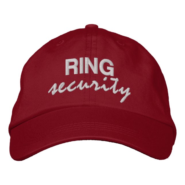 Boné RING security fun novelty script ring bearer (Frente)