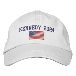 Boné Robert F Kennedy Presidente 2024 com a bandeira am