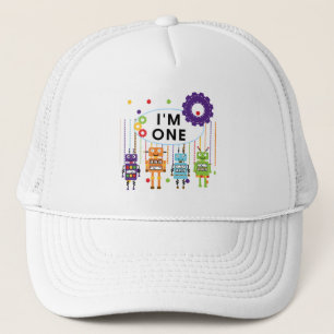 Boné Robot Primeiro Aniversário Camisetas e Presentes