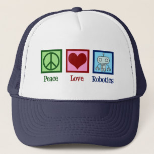 Boné Robótica do amor da paz