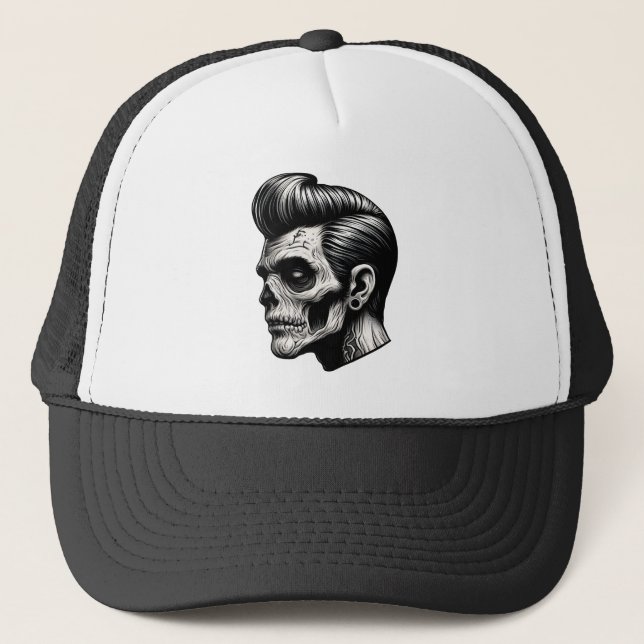 Boné Rockabilly Zombie Vibes (Frente)