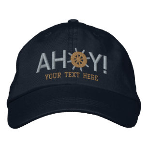 Boné Roda do Capitão de Navios Ahoy Personalizada