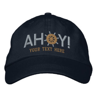 Boné Roda do Capitão de Navios Ahoy Personalizada