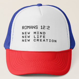 Boné Romanos 12:2 Nova Mente Vida Criação Minimalista