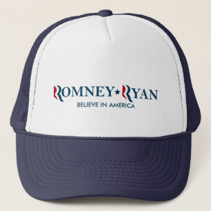 Boné Romney/Ryan 2012 - acredite em América
