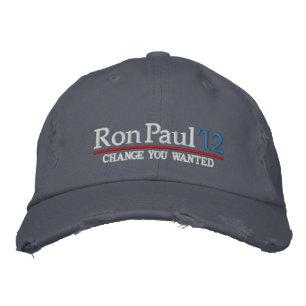 Boné Ron Paul 2012 - Chapéus Bordados Personalizáveis