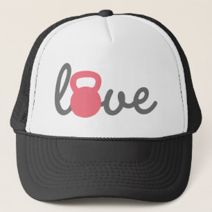 Boné Rosa de Kettlebell do amor