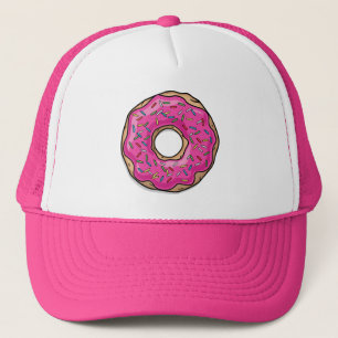 Boné Rosa delicioso suculento rosquinha polvilhada