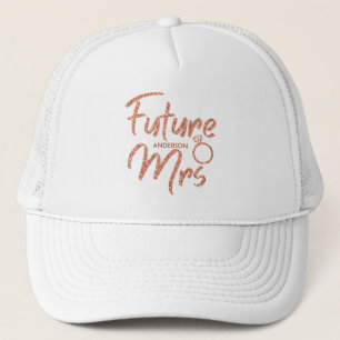 Boné Rosa Dourado Futuro Sra. Bride Trucker Hat
