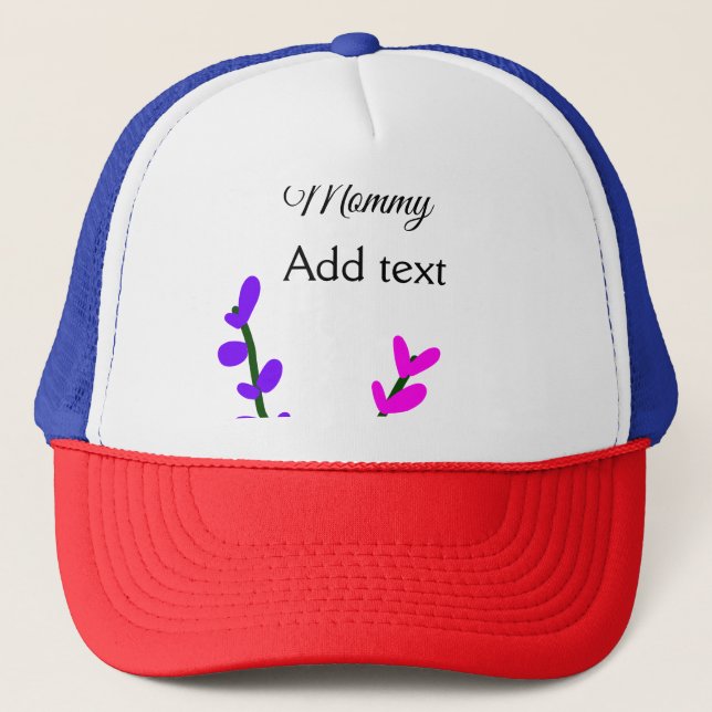 Boné Rosa lilás lavanda dia das mães presente para mamã (Frente)