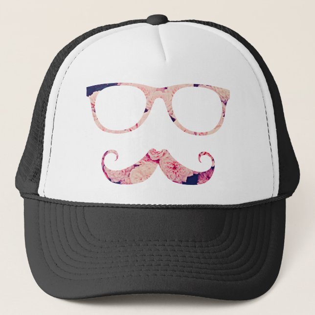Boné Rosas e bigode (Frente)