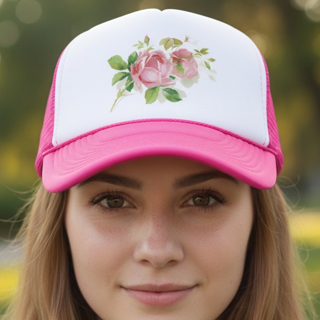 Boné Rosas vintage rosa (Criador carregado)