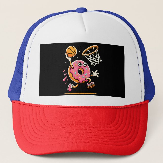 Boné Rosquinha Engraçada, Comida de basquetebol, Dunbal (Frente)