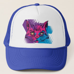 Boné Rosto de Gato Rosa 