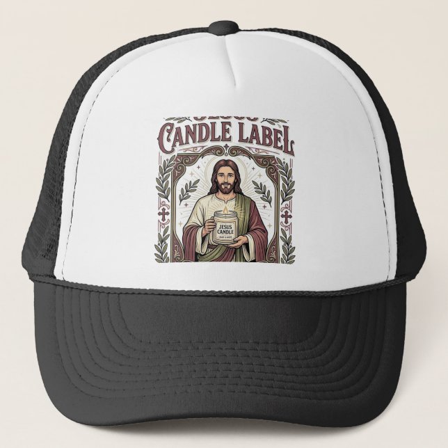 Boné Rótulo de Vela Jesus Vela Jesus Fé Cristã Vi (Frente)
