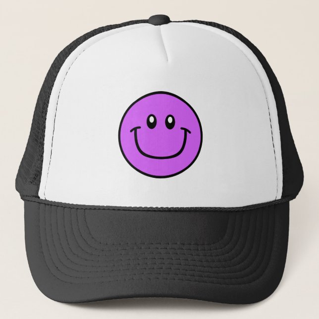 Boné Roxo de sorriso 0003 do chapéu da cara (Frente)