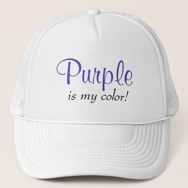 Boné Roxo é Minha Cor Menina (Frente)