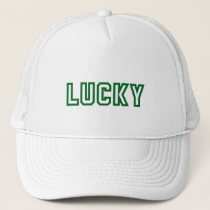 Boné Rua, dia de Patrick, Lucky Bold Font Trucker Hat