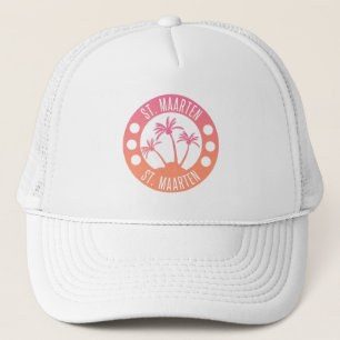 Boné Rua: Rosa Maarten e Gradiente Coral Sint Martin