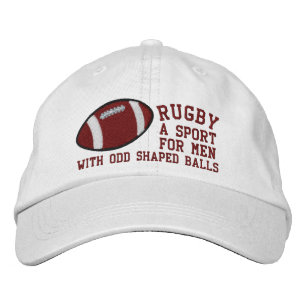 Boné Rugby Um Esporte Para Homens Com Bolas De Formato