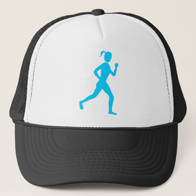 Boné Runner (Mulher) - Azul-Céu (Frente)