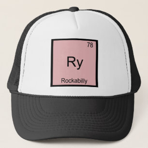 Boné Ry - Símbolo de Elemento de Química Rockabilly F