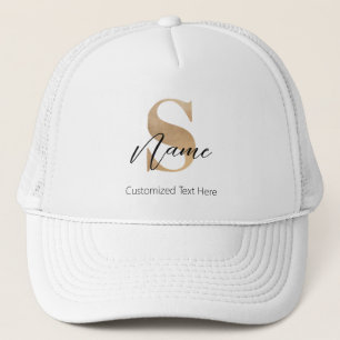 Boné S & Name Iniciais Monogramados Modernos Personaliz