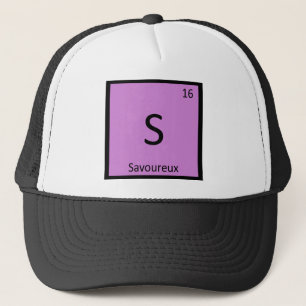 Boné S - Savoureux Símbolo da Tabela Periódica Química