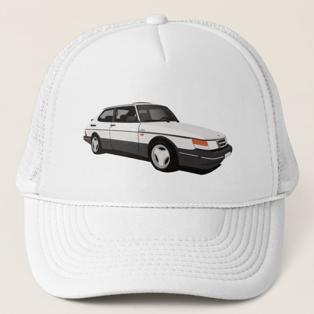 Boné Saab 900 Turbo Coupé Branco (Frente)