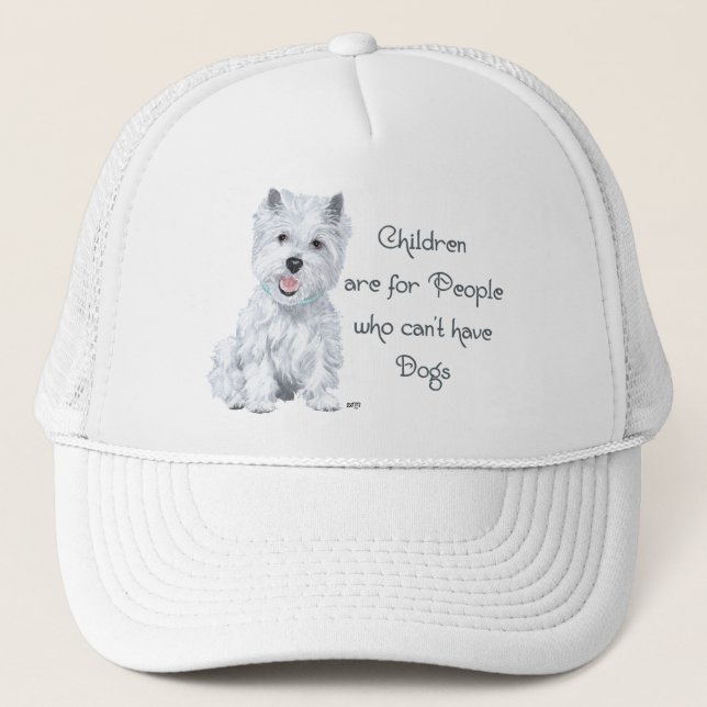 Boné Sabedoria do Westie com Língua no Queixo - Criança (Frente)