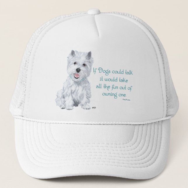 Boné Sabedoria Westie - Se os Cães Pudessem Falar (Frente)