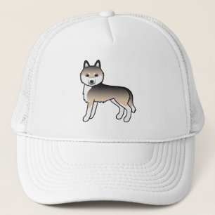 Boné Sable Siberian Husky Cute Cartoon Dog Hat