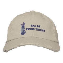 Boné Saco De Truques De Swing Humor Com Pistas De Golfe