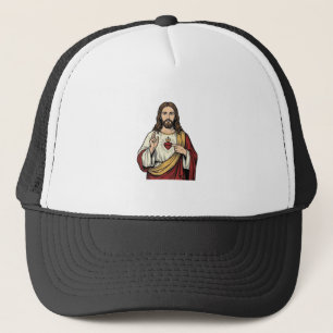 Boné Sagrado Coração Jesus Arte Vetorial de Gravura Ant