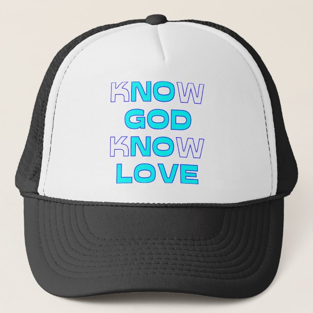 Boné Saiba que o deus sabe o amor (Frente)