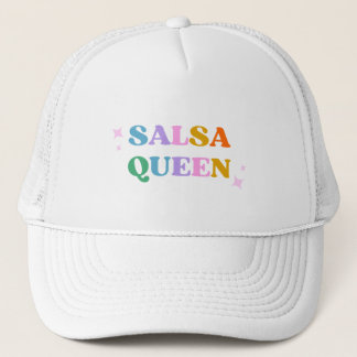 Boné salsa queen typography colorful retro modern