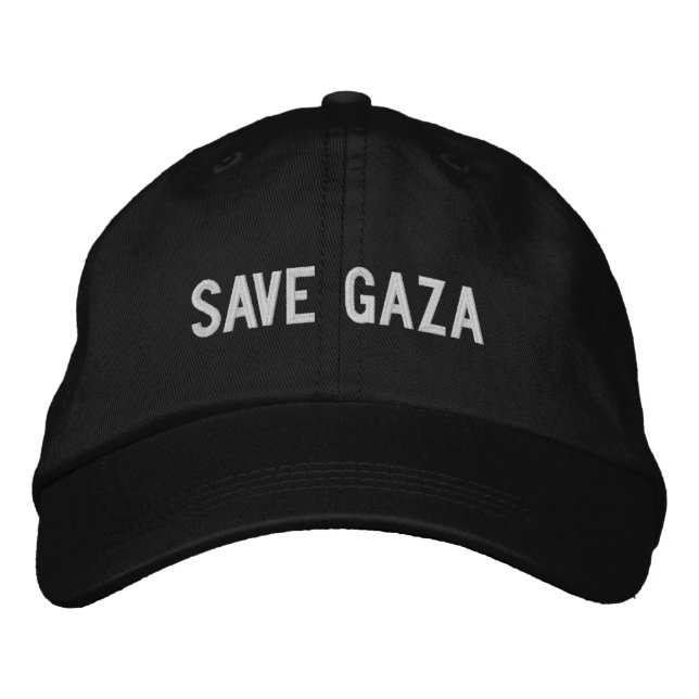 Boné Salvar texto personalizado preto e branco minimali (Frente)